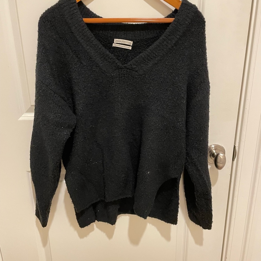 Black v neck sweater